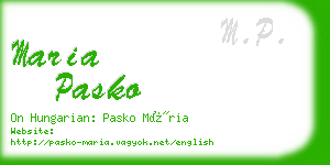 maria pasko business card